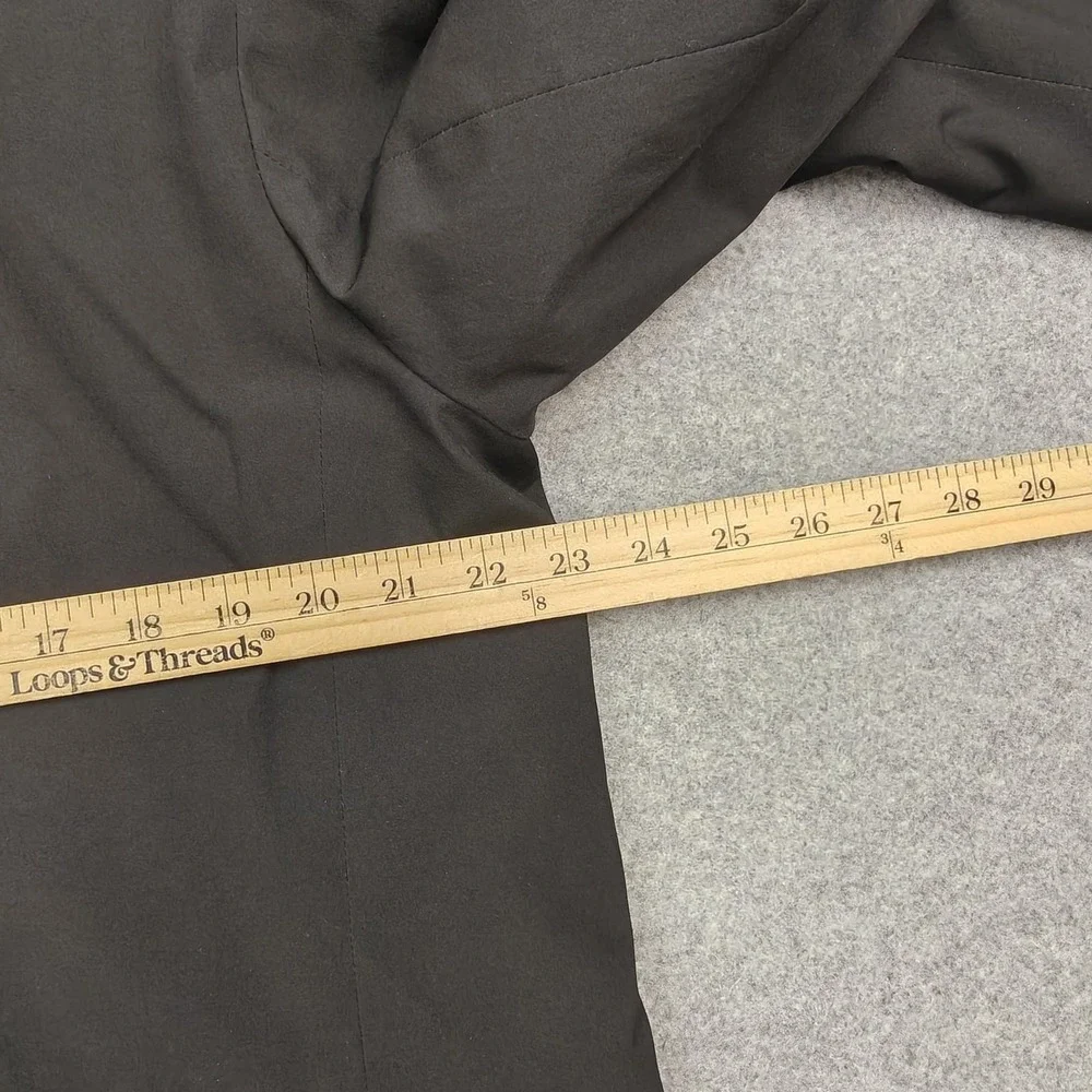 J Crew Coat Womens XL Black Polyester‎ Pea Double Breasted Lined Pockets